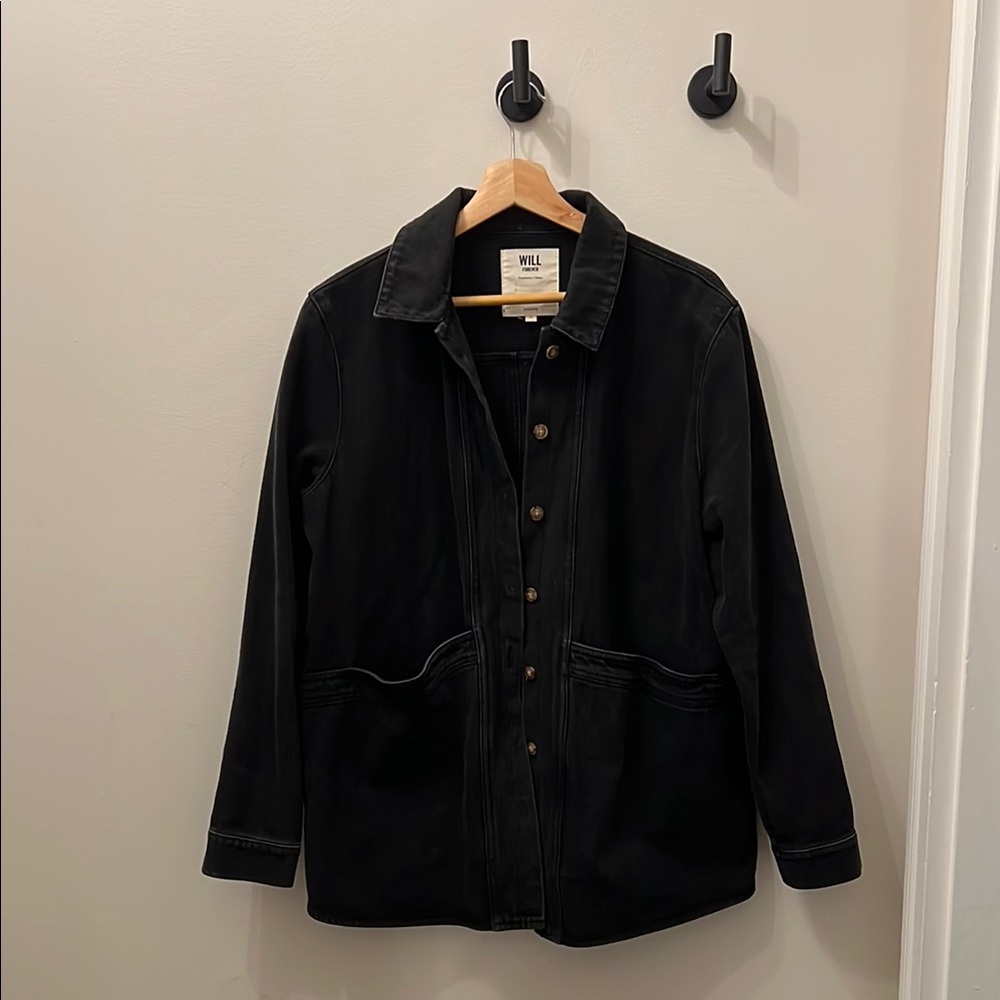 Sezane Will Jacket - Washed Black
